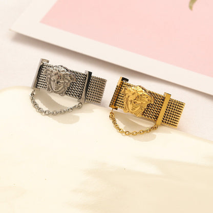Copper Zirconium Real Gold Plated Ring,Rings Collection、V*rsace Series