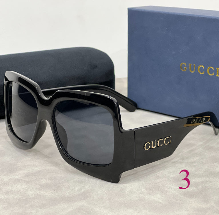 Oversized Butterfly Sunglasses with Broad Logo Temples