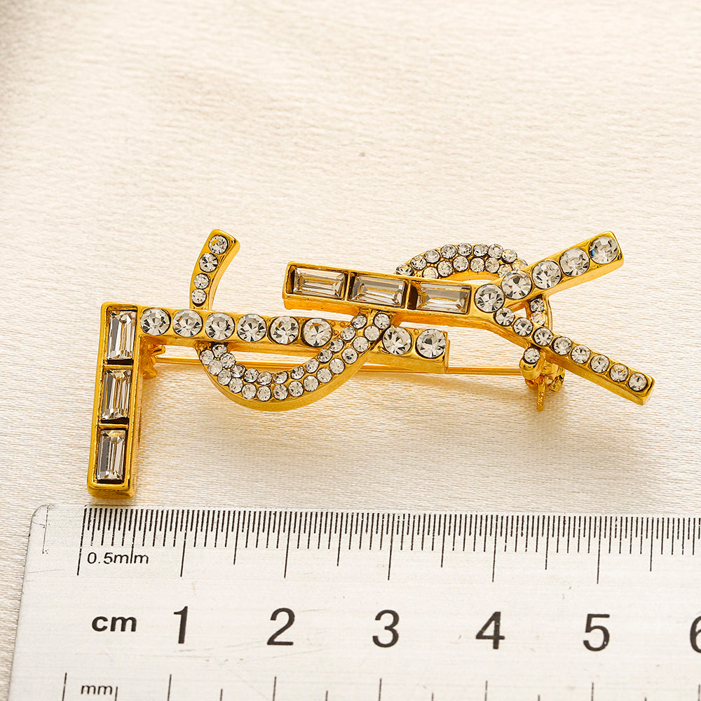 Alloy Steel Stamped Logo Brooch,Brooches Collection、Y*L Series
