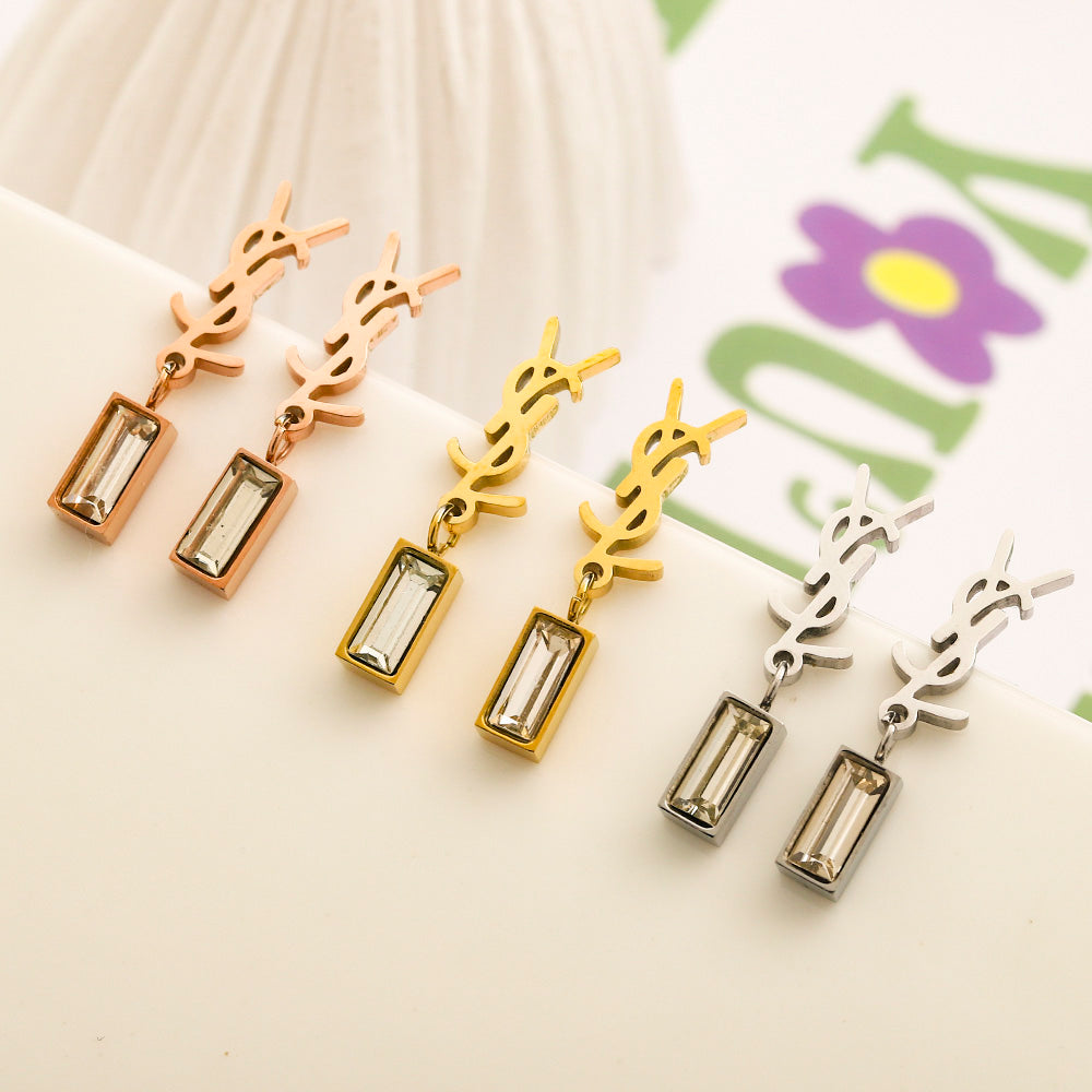 Set collana e orecchini in acciaio inossidabile 304
