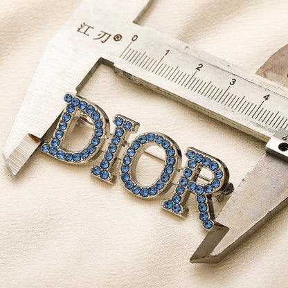 Alloy Stamped Logo Real Gold Plated Brooch,Brooches Collection、D*or Series