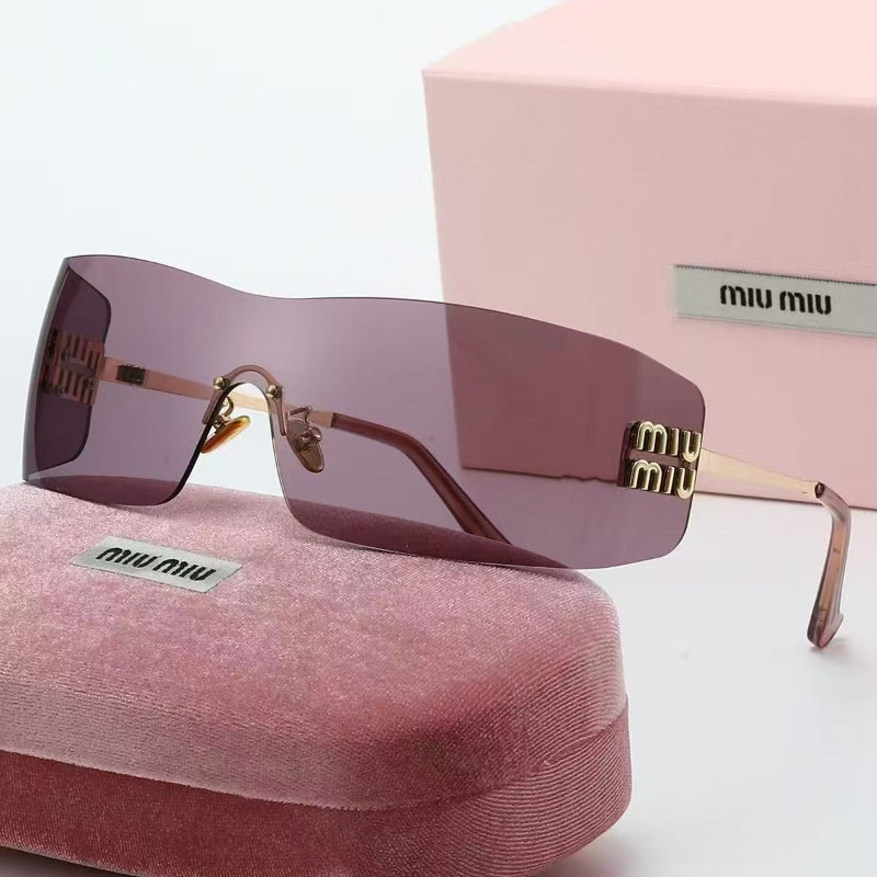 Rimless Shield Sunglasses with Open Bridge