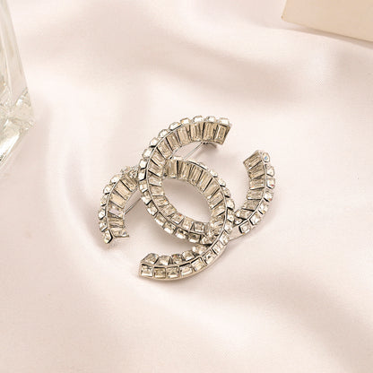Alloy Steel Stamped Logo Brooch,Brooches Collection、CH*NEL Series