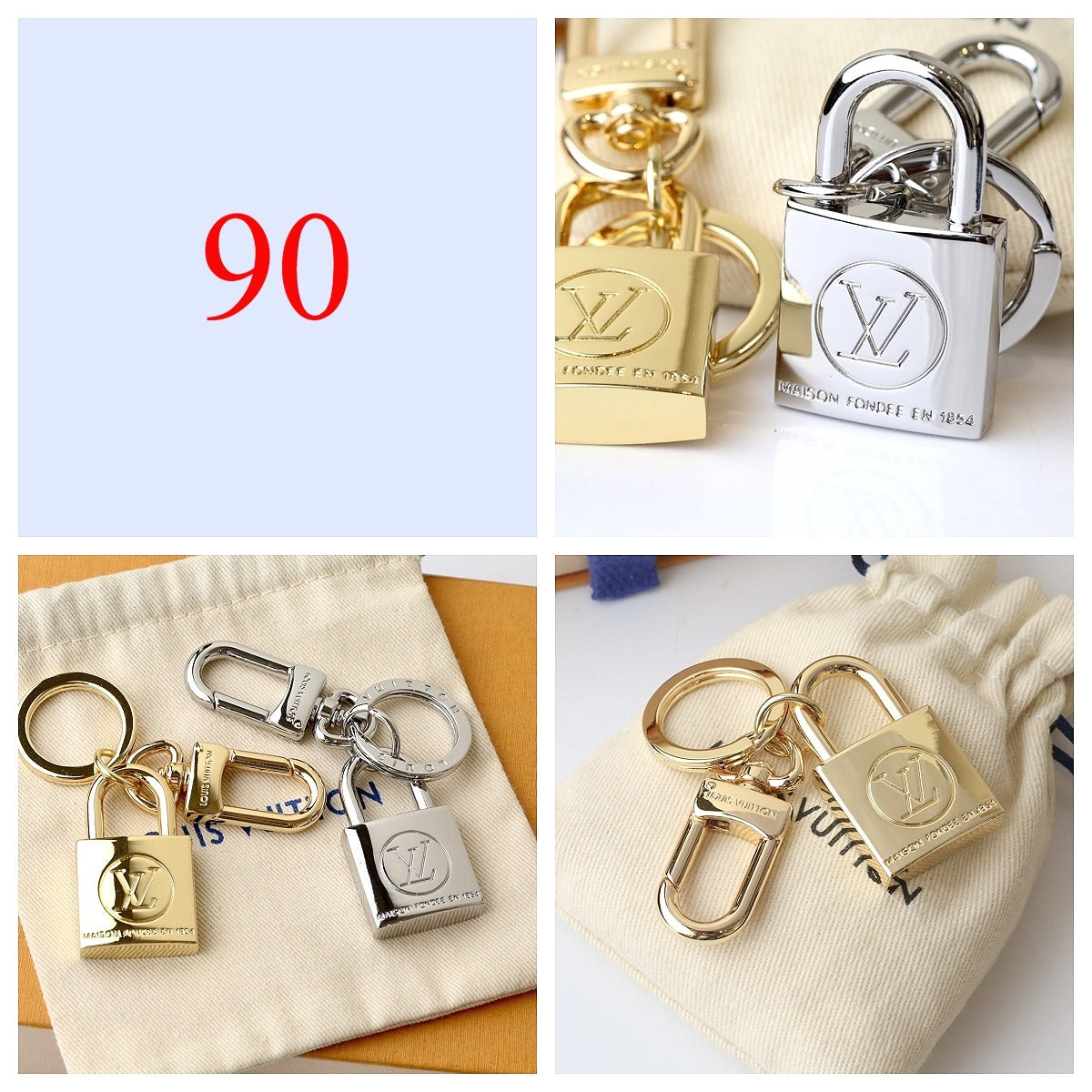 Premium Fashion Keychain Stylish Accessory、L*V Series、𝐊𝐞𝐲𝐜𝐡𝐚𝐢𝐧𝐬 & 𝐊𝐞𝐲 𝐑𝐢𝐧𝐠𝐬（𝐇）