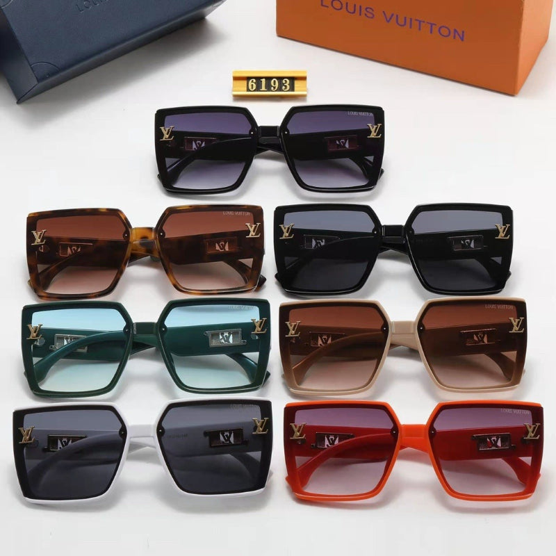Oversized Flat-Top Square Sunglasses