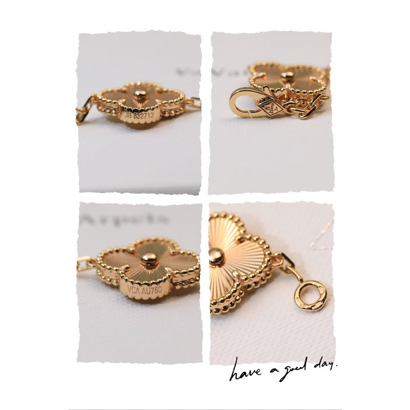 Fluted Quatrefoil Station Bracelet