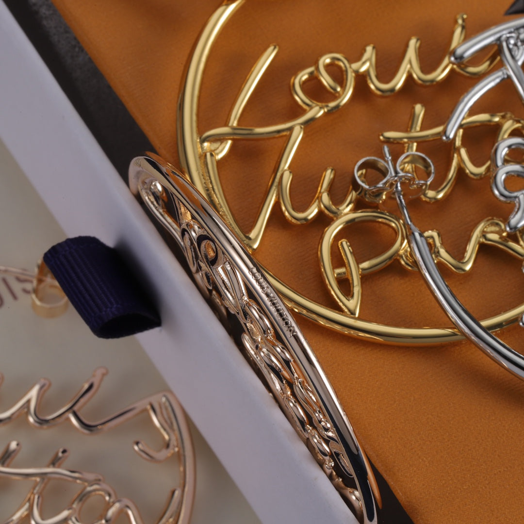 Script Letter Hoop Earrings