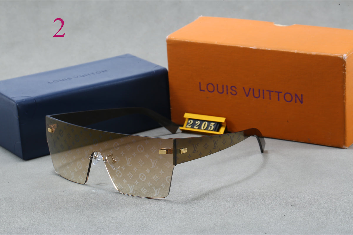 Monogram Shield Sunglasses with Rimless Lens
