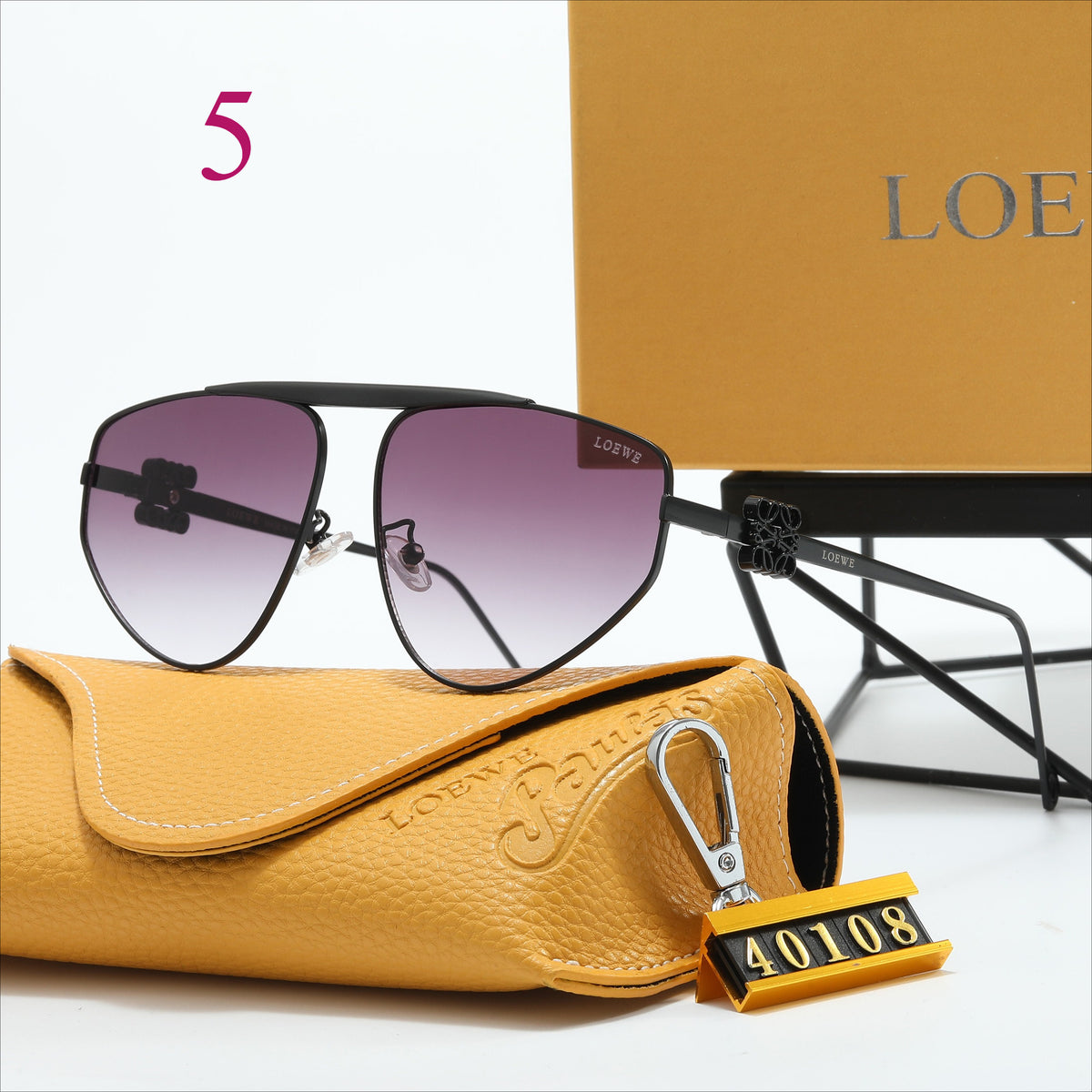 Rimless Aviator Sunglasses with Flat Brow Bar