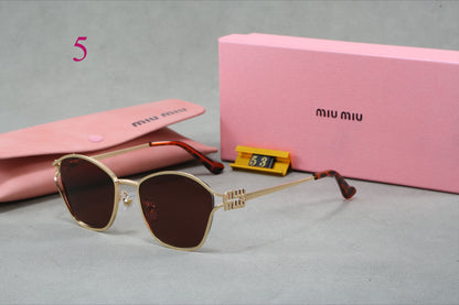 Oversized Rounded Square Sunglasses with Slim Metal Frames