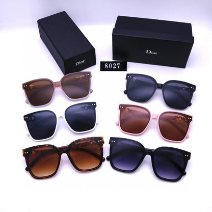 Oversized Square Sunglasses with Sculpted Upper Rims