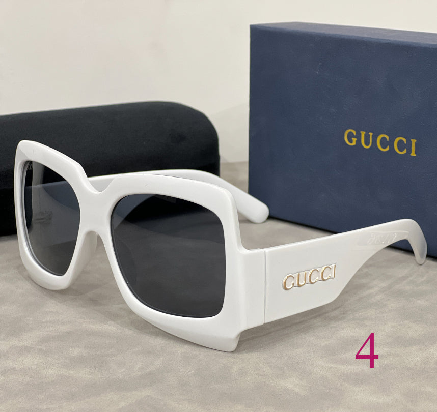 Oversized Butterfly Sunglasses with Broad Logo Temples