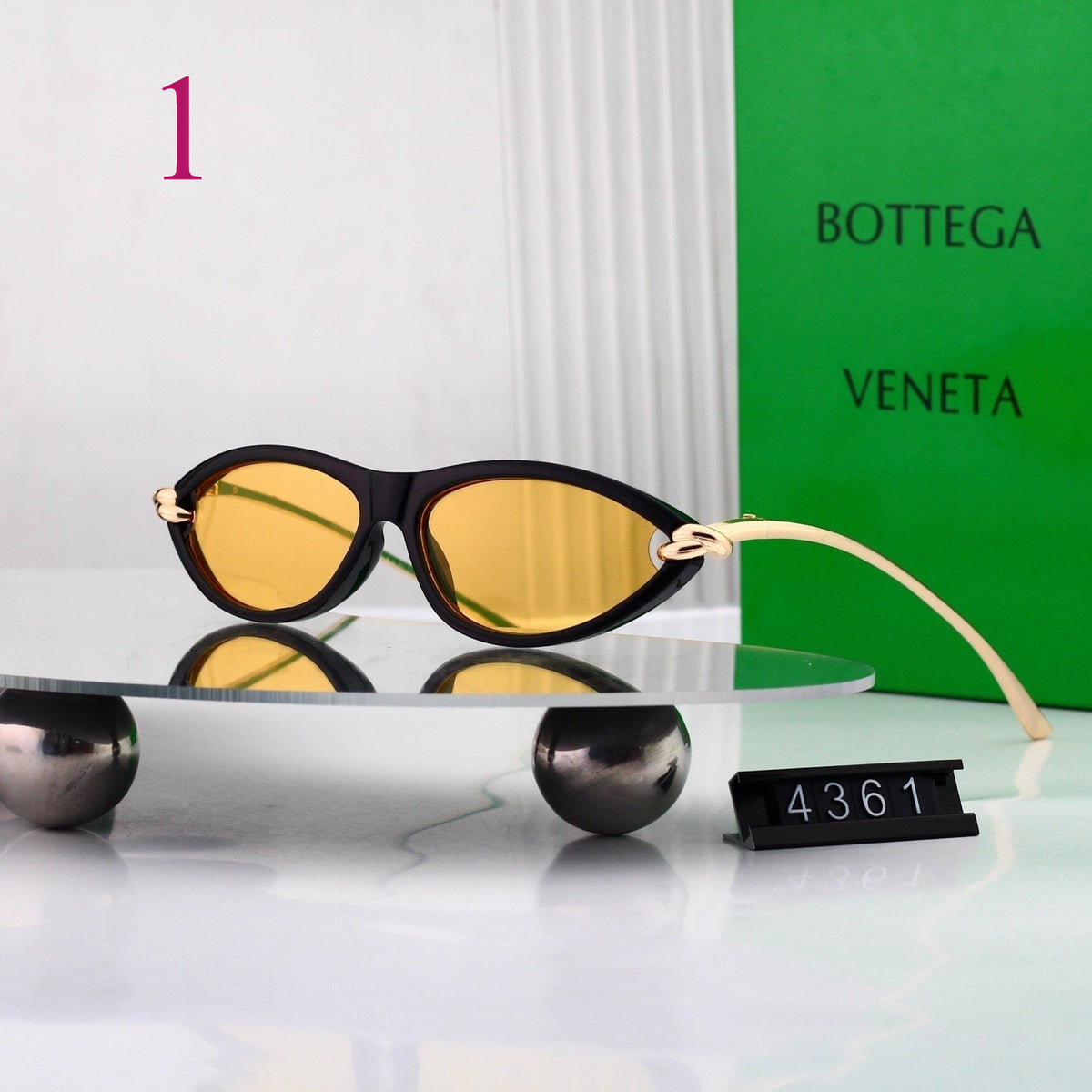 Slim Oval Sunglasses with Straight Temples