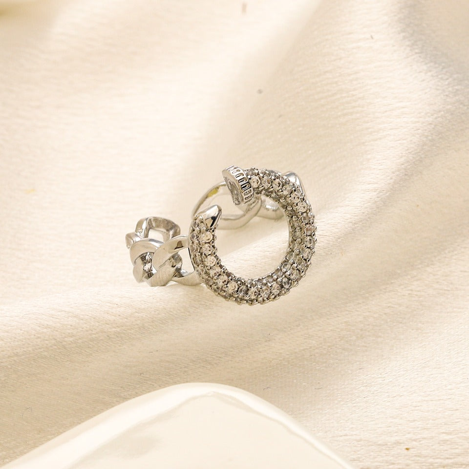 Anello placcato oro vero in rame e zirconio