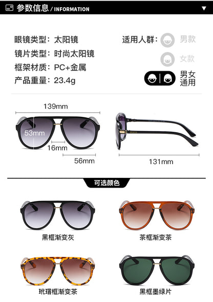 Angular Aviator Sunglasses with Geometric Bridge