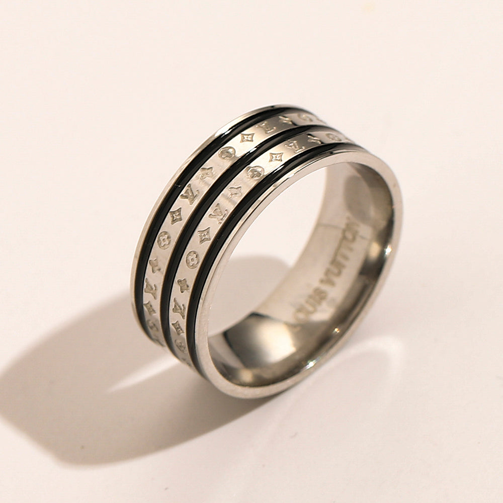 Anello in acciaio inossidabile 304 con logo stampato