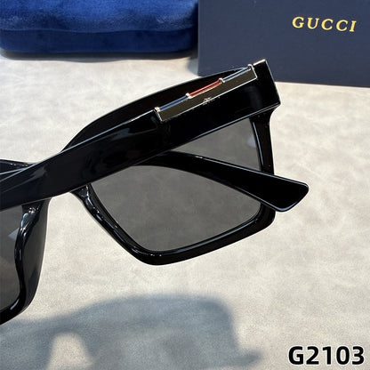 Oversized Cat-Eye Sunglasses with Broad Metal Temples