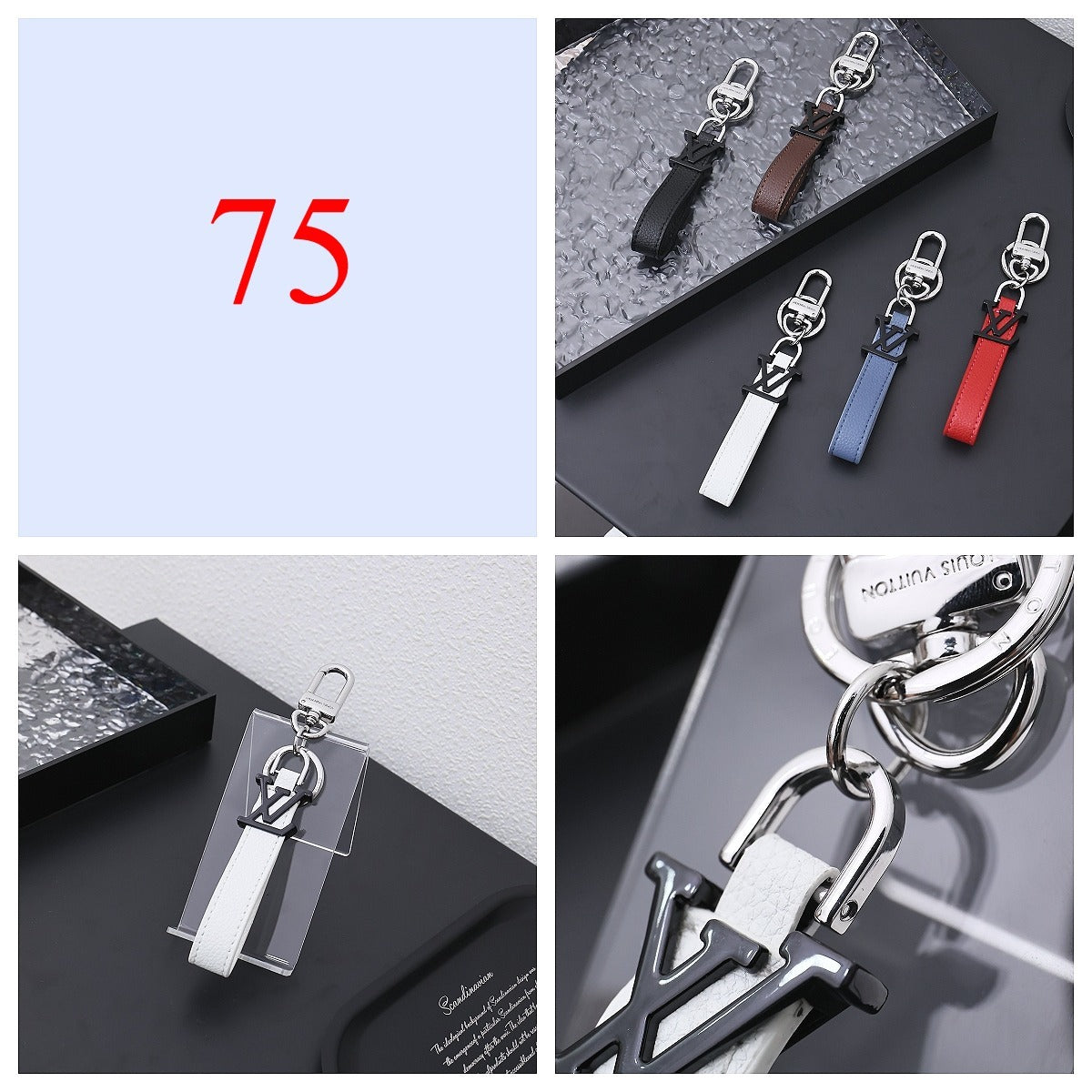 Premium Fashion Keychain Stylish Accessory、L*V Series、𝐊𝐞𝐲𝐜𝐡𝐚𝐢𝐧𝐬 & 𝐊𝐞𝐲 𝐑𝐢𝐧𝐠𝐬（𝐇）