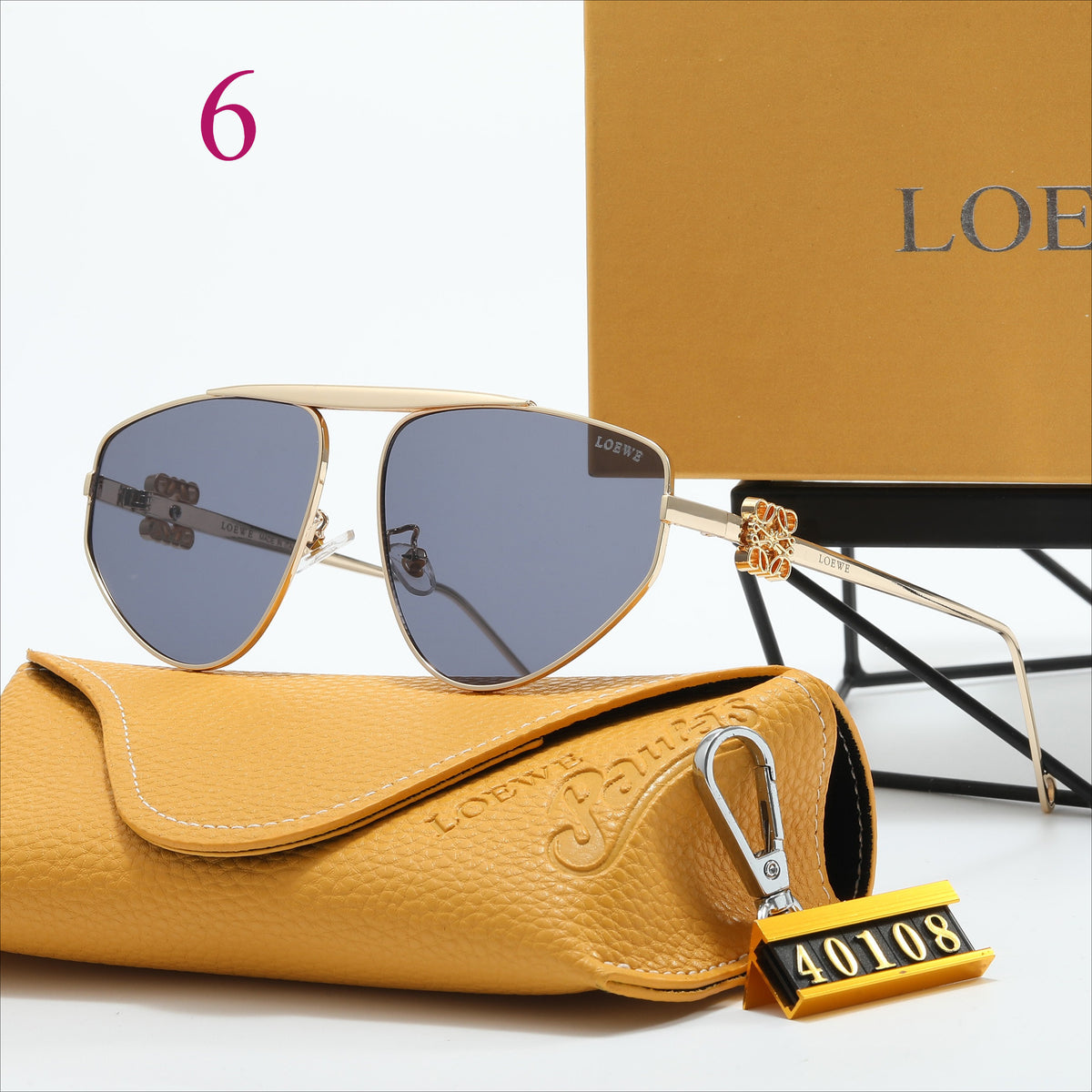 Rimless Aviator Sunglasses with Flat Brow Bar