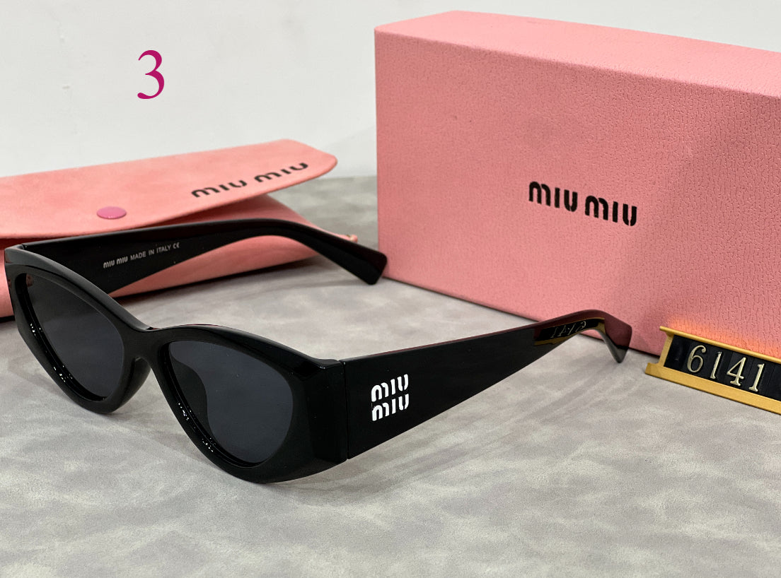 Slim Rectangular Sunglasses with Tapered Temples