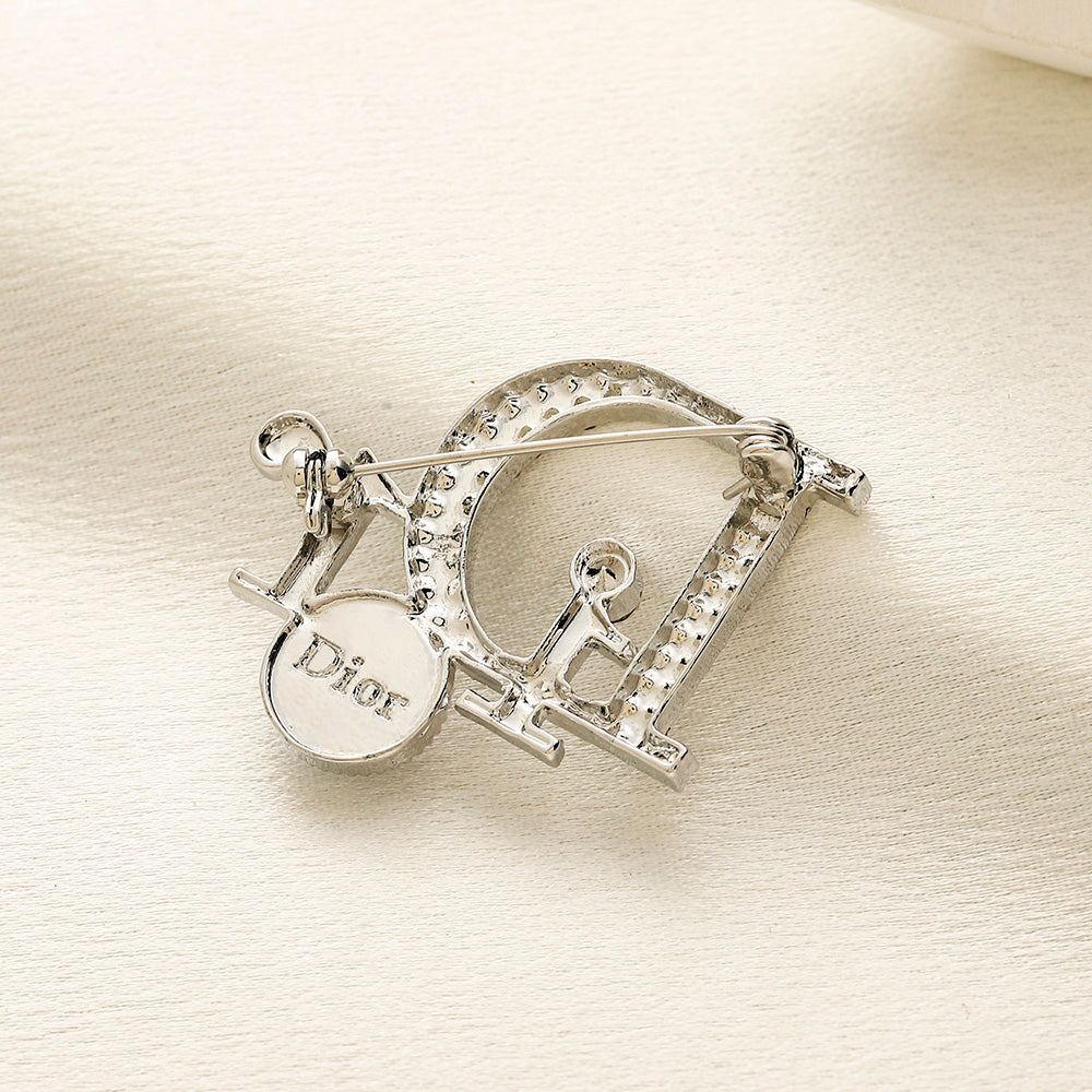 Alloy Steel Stamped Logo Brooch,Brooches Collection、D*or Series