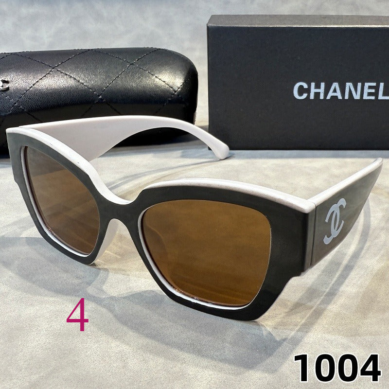 Angular Cat-Eye Sunglasses with Thick Faceted Frames
