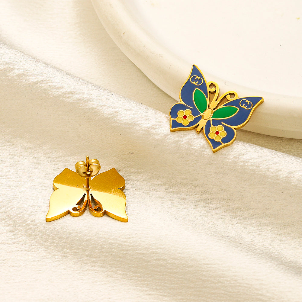 304 Stainless Steel Butterfly Earrings, Bracelet & Necklace Collection