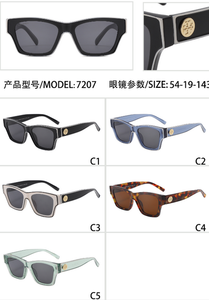 Flat-Top Rectangle Sunglasses with Thick Frames