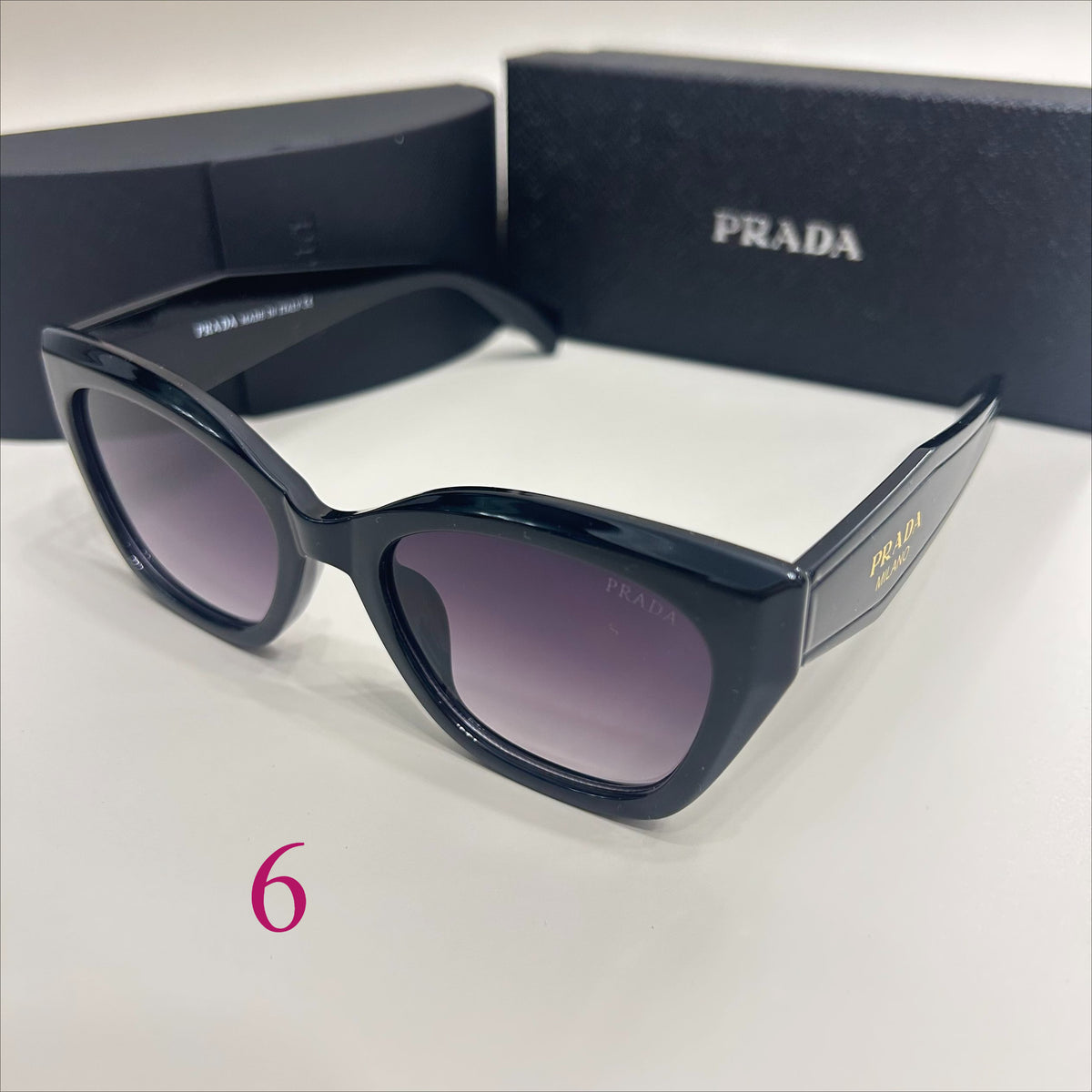 Soft-Square Sunglasses with Wide Sculpted Temples