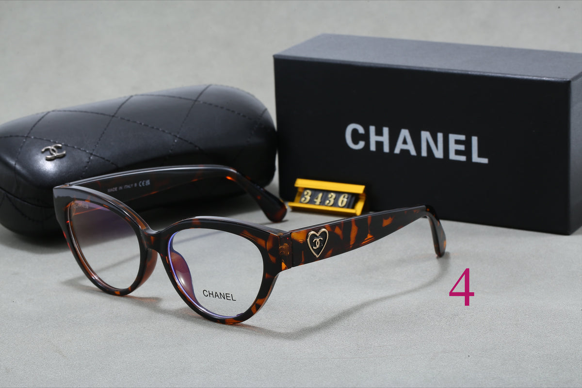 Round Logo-Temple Glasses - Clear and Tinted Lens Options