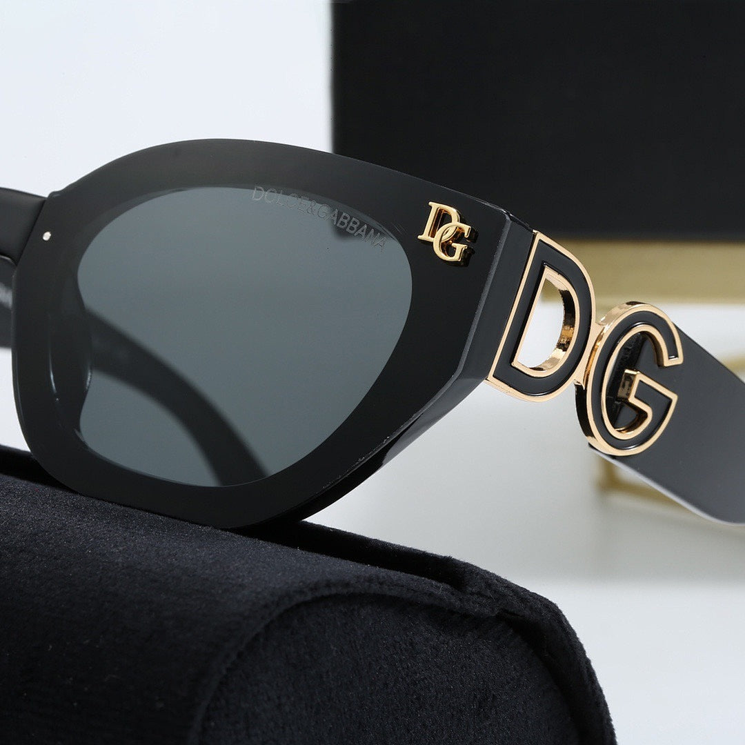Thick-Rim Rectangle Sunglasses with Rounded Edges