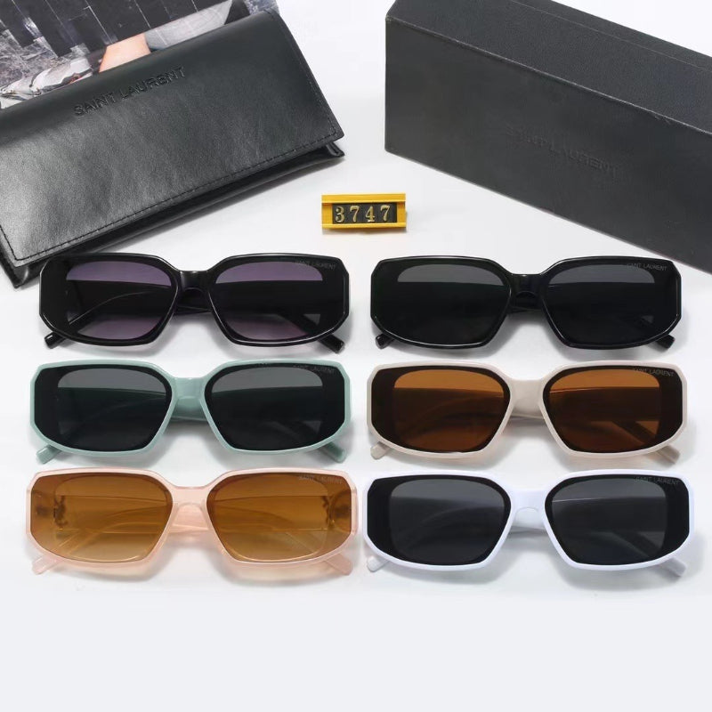 Rounded Rectangular Sunglasses with Thick Full Frames