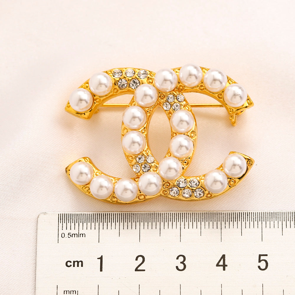 Alloy Steel Stamped Brooch,CH*NEL Series、Brooches Collection