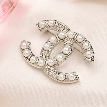 Alloy Steel Stamped Brooch,CH*NEL Series、Brooches Collection
