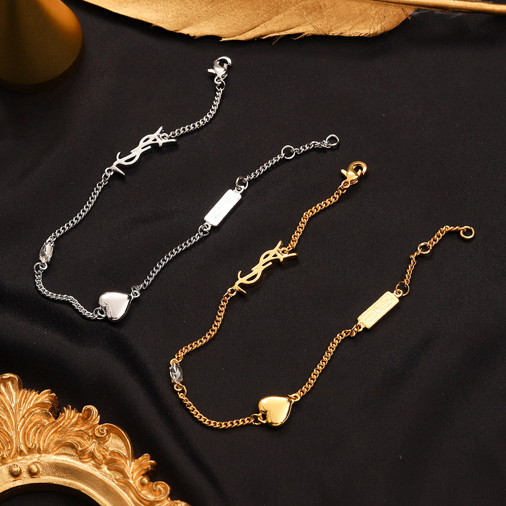 Set di orecchini, bracciale e collana in acciaio inossidabile 304