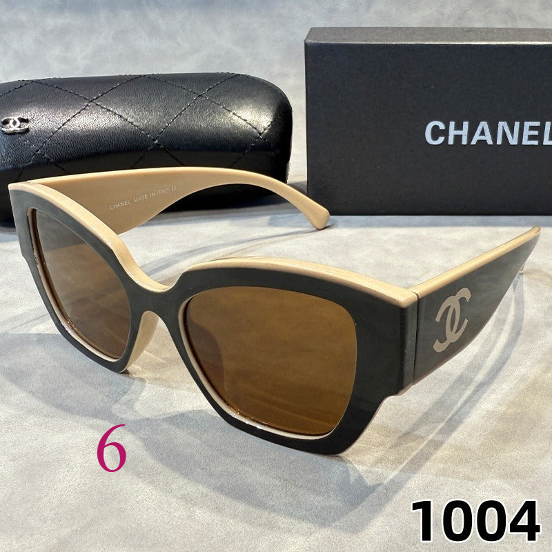 Angular Cat-Eye Sunglasses with Thick Faceted Frames
