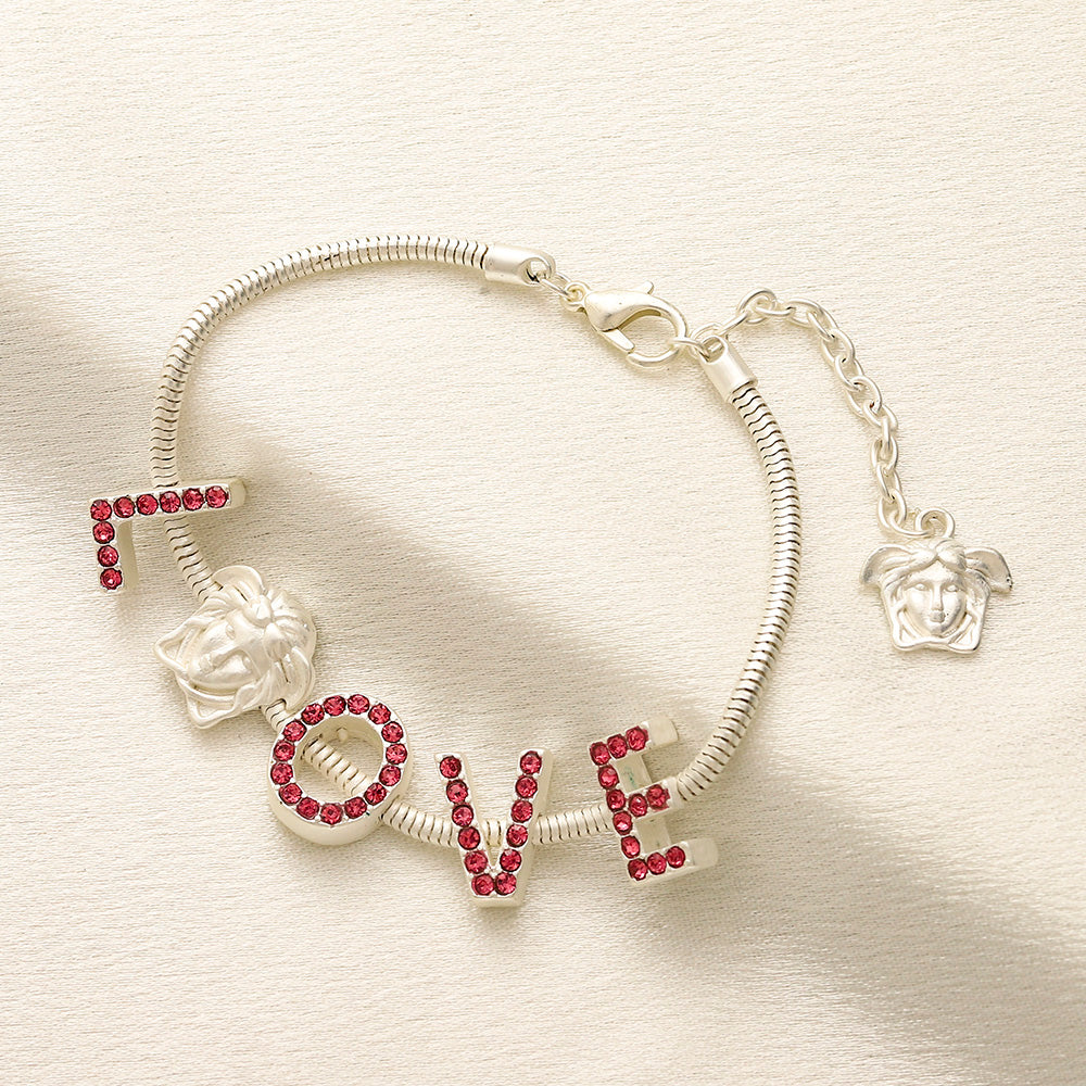304 Stainless Steel Heart & Letter Charm Bracelet & Necklace - Individual or Set