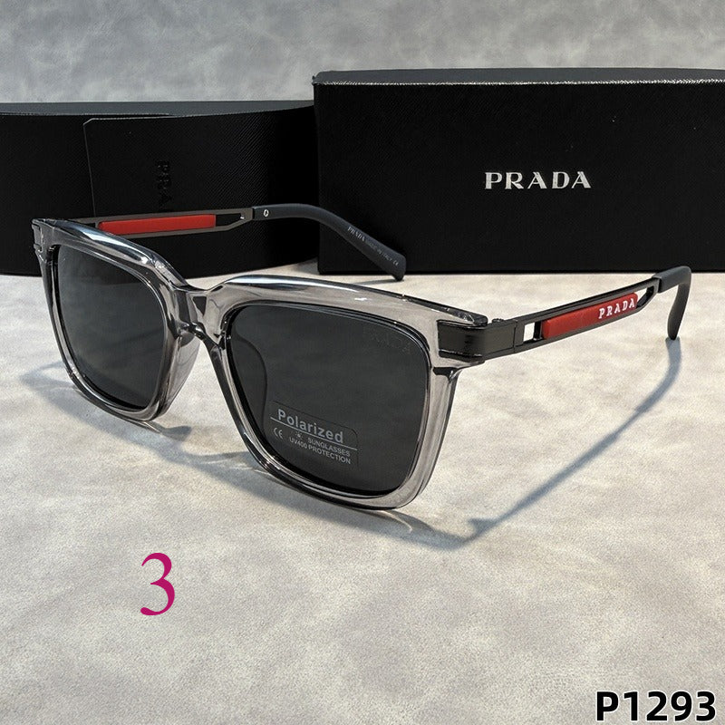 Bold Rectangular Sunglasses with Straight Browline