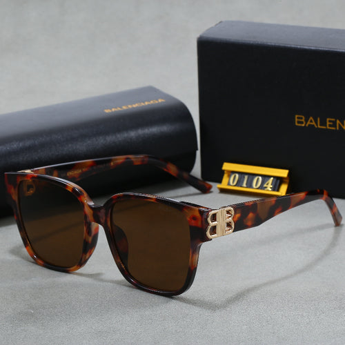 Flat-Top Square Sunglasses with Logo Hinges