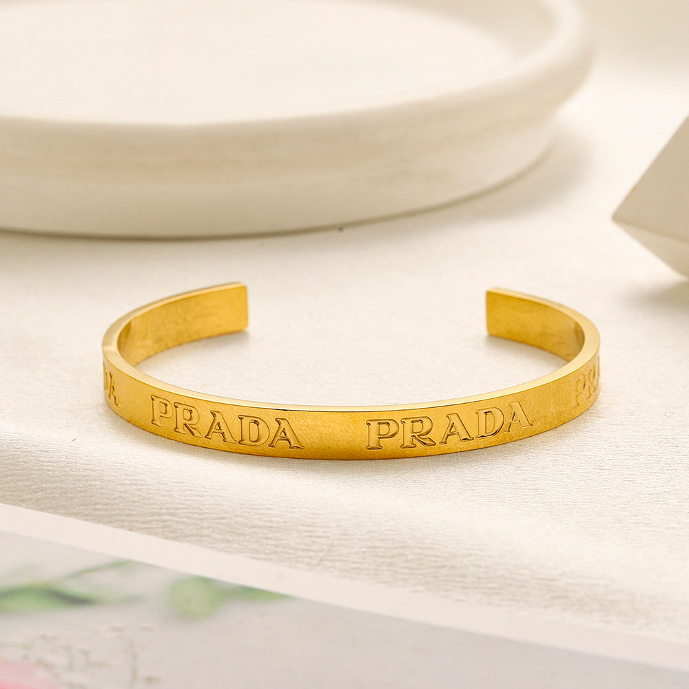 304 Stainless Steel Engraved Slim Cuff Bracelet - Style Options
