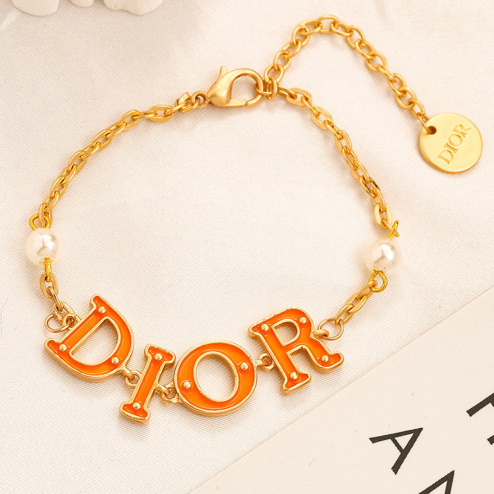 Set collana e bracciale con logo stampato in lega 304