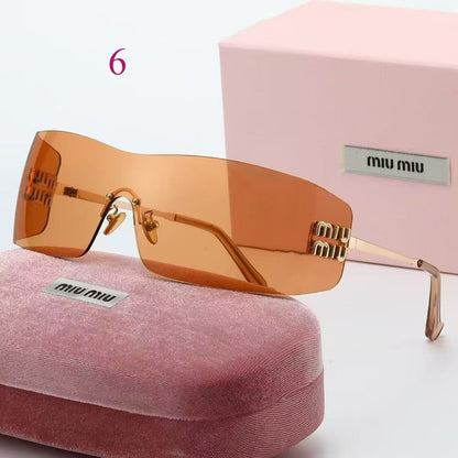 Rimless Shield Sunglasses with Open Bridge