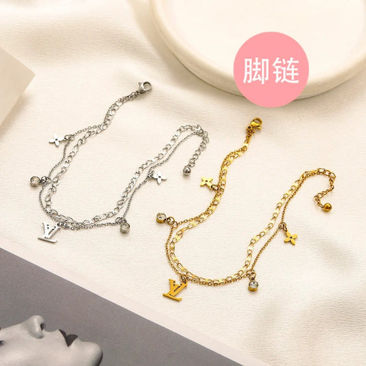 304 Stainless Steel Anklet,L*V Series、Anklet Collection