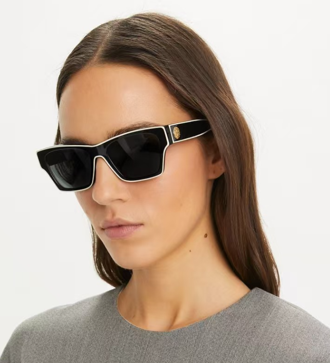 Flat-Top Rectangle Sunglasses with Thick Frames