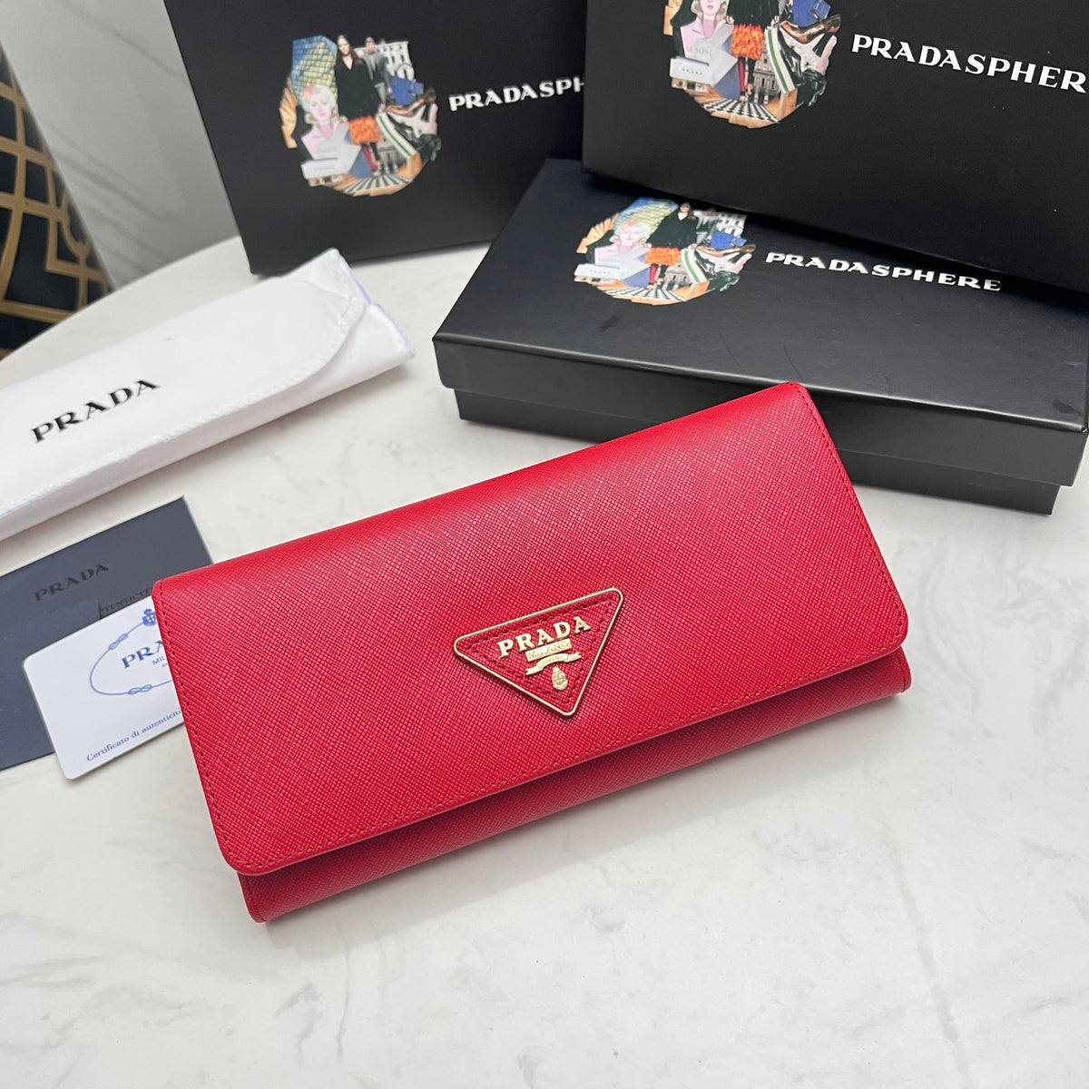 Luxury‑Inspired Trendy Wallets 032  Pr*da Series、Fashion Bags