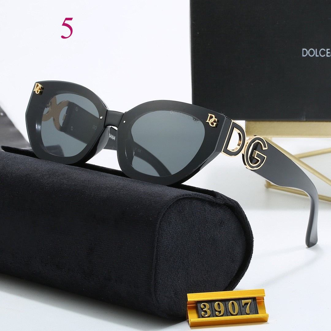Thick-Rim Rectangle Sunglasses with Rounded Edges