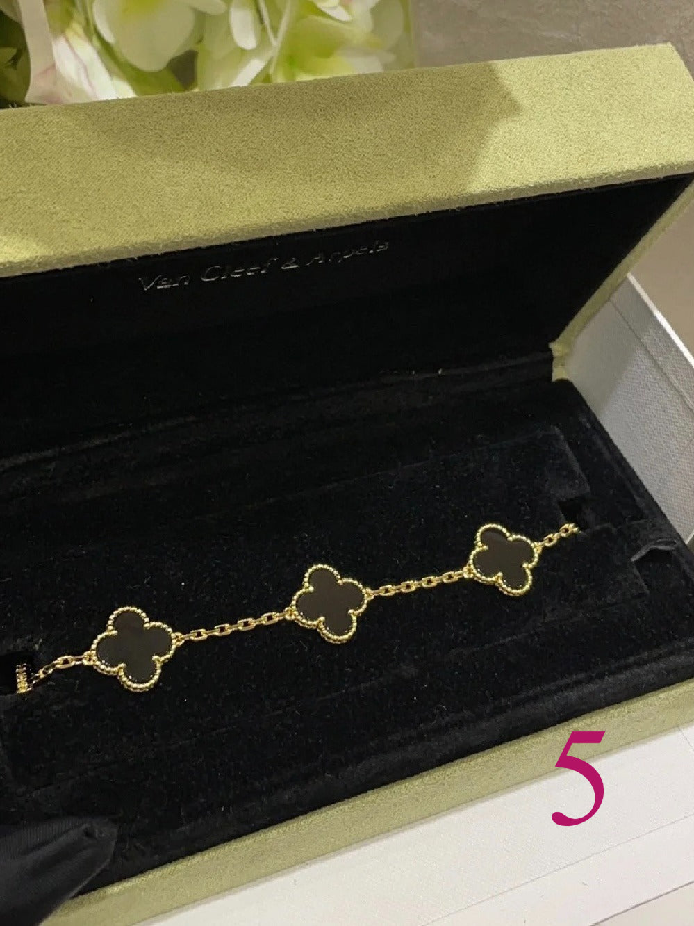 Beaded-Edge Quatrefoil Station Bracelet
