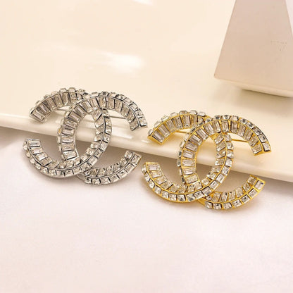Alloy Steel Stamped Logo Brooch,Brooches Collection、CH*NEL Series