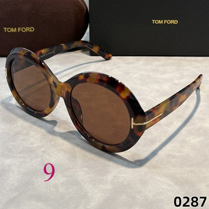 Round Statement Sunglasses with Keyhole Bridge