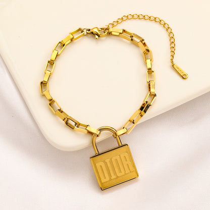304 Stainless Steel Square Tag Paperclip Bracelet & Necklace - Individual or Set